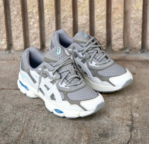 ASICS GEL TRAINERS TRIPLE GREY BLUE