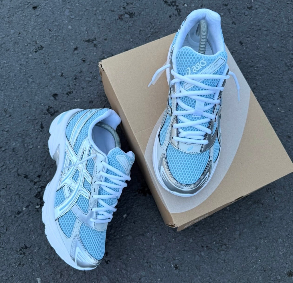 ASICS GEL TRAINERS ICE BLUE SILVER
