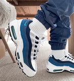 NIKE AIR MAX 95 WHITE NAVY AQUA