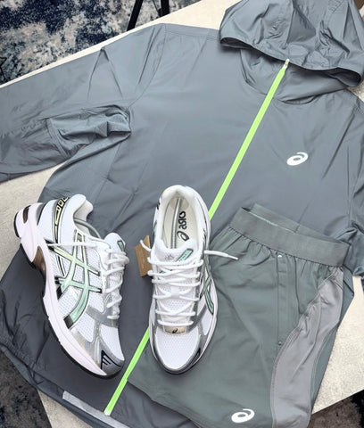 ASICS HOODIE AND SHORTS SET