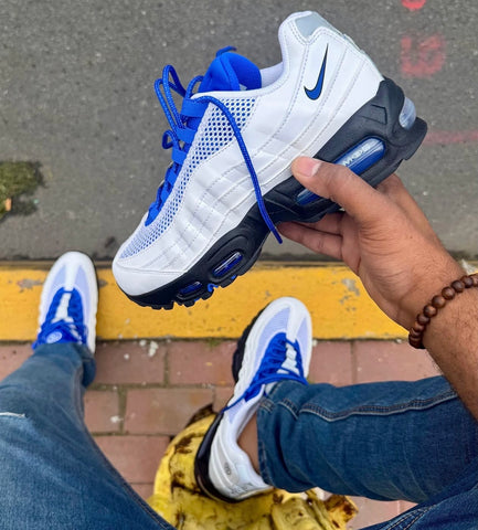 NIKE AIR MAX 95 WHITE ROYAL BLACK