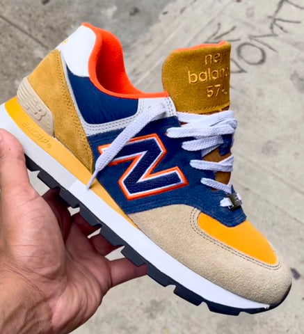 NEW BALANCE NAVY WHEAT ORANGE