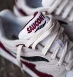 SAUCONY SHADOW TRAINERS WHITE MAROON