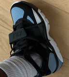 NIKE HUARACHE BLACK WHITE ICE BLUE