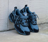 ASICS GEL TRAINERS BLACK DARK AQUA
