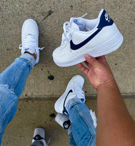NIKE AIR FORCE 1 WHITE DARK NAVY