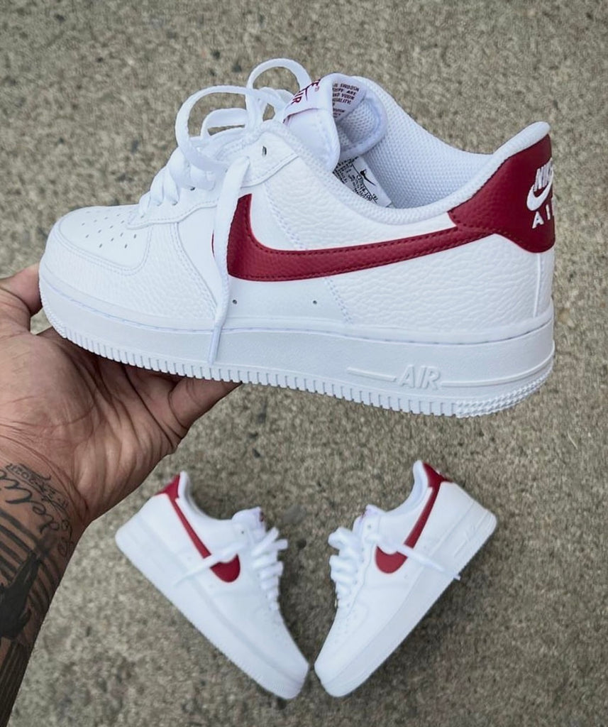 NIKE AIR FORCE 1 WHITE MAROON