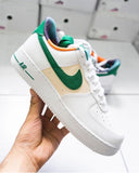 NIKE AIR FORCE 1 WHITE GREEN NUDE