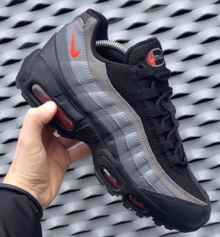 NIKE AIR MAX 95 BLACK GREY RED