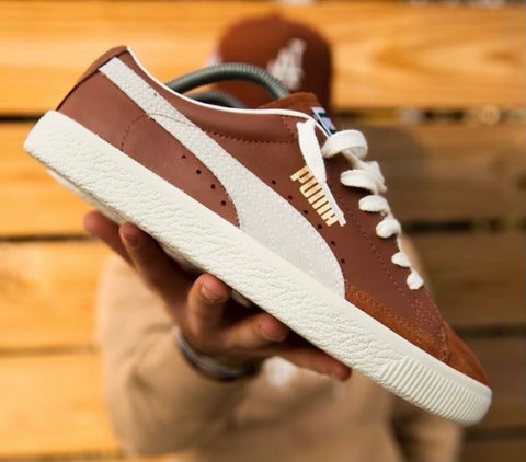 PUMA CLASSIC LOW BROWN LEATHER NUDE