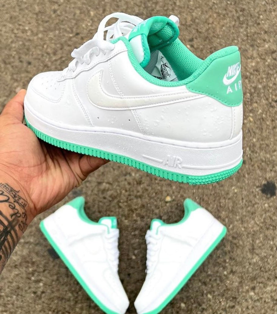 NIKE AIR FORCE 1 WHITE MINT BOTTOM – Live-kickz