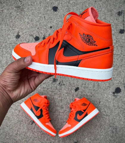 AIR JORDAN 1 CRIMSON LAVA BLACK WHITE