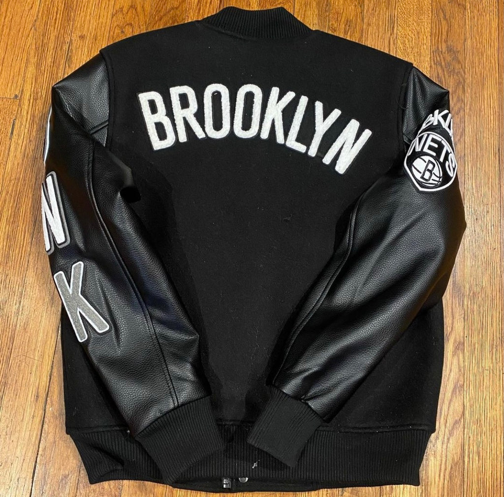 BROOKLYN NETS EMBROIDERED JACKET
