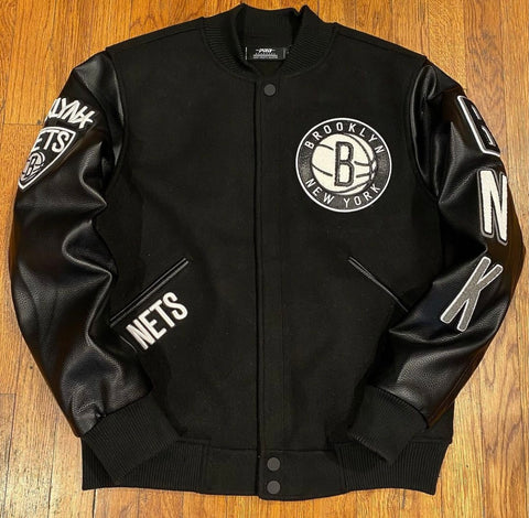 BROOKLYN NETS EMBROIDERED JACKET