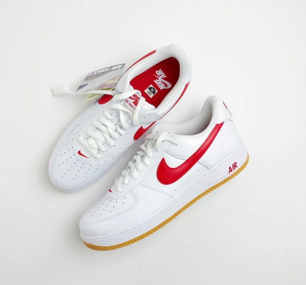 NIKE AIR FORCE 1 WHITE RED GUM