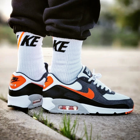 NIKE AIR MAX 90 BLACK DENIM ORANGE