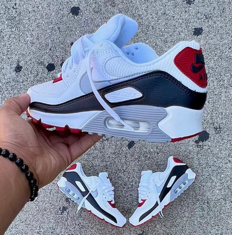 NIKE AIR MAX 90 RED WHITE BLACK